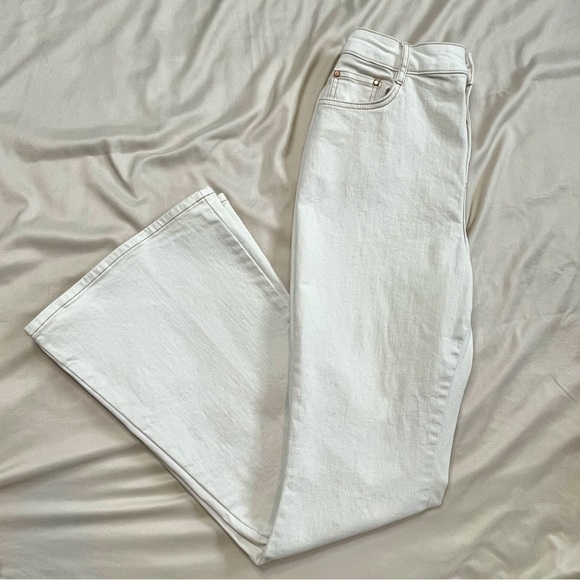 Boden Denim - Boden Women’s High Waist Smart Flare Jeans in Ecru US Size 6 Long
